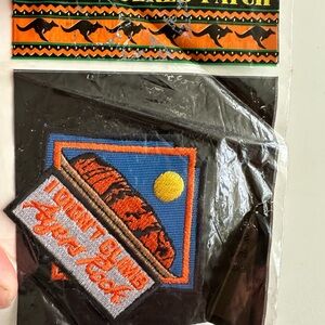 Vintage Uluru Ayer’s Rock Australia Souvenir Patch with Sun and Text